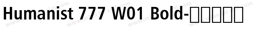 Humanist 777 W01 Bold字体转换